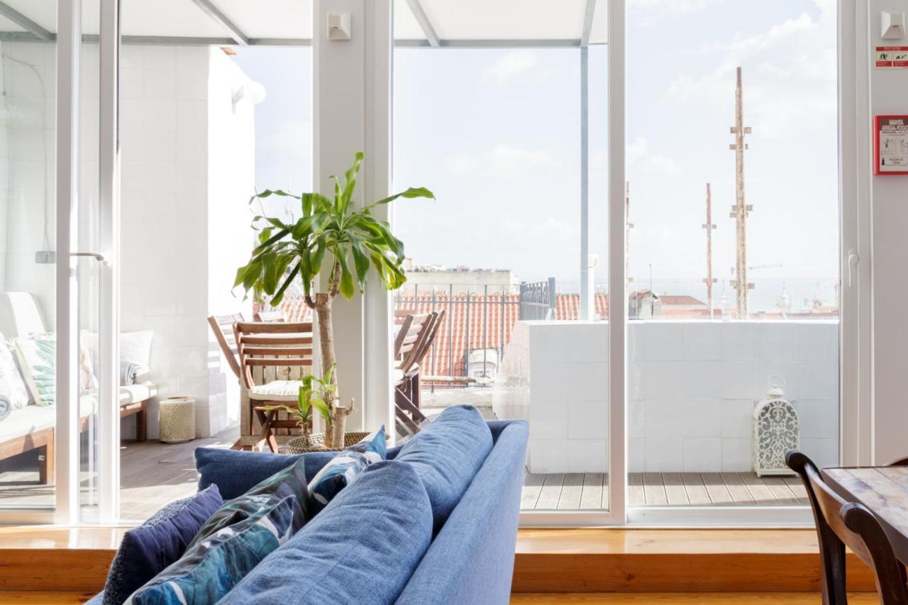 Amazing Rooftop Terrace With River And Historic City View 4 Bedrooms 4 Bathrooms Ac 19Th Century Building Chiado Lisboa Exteriér fotografie