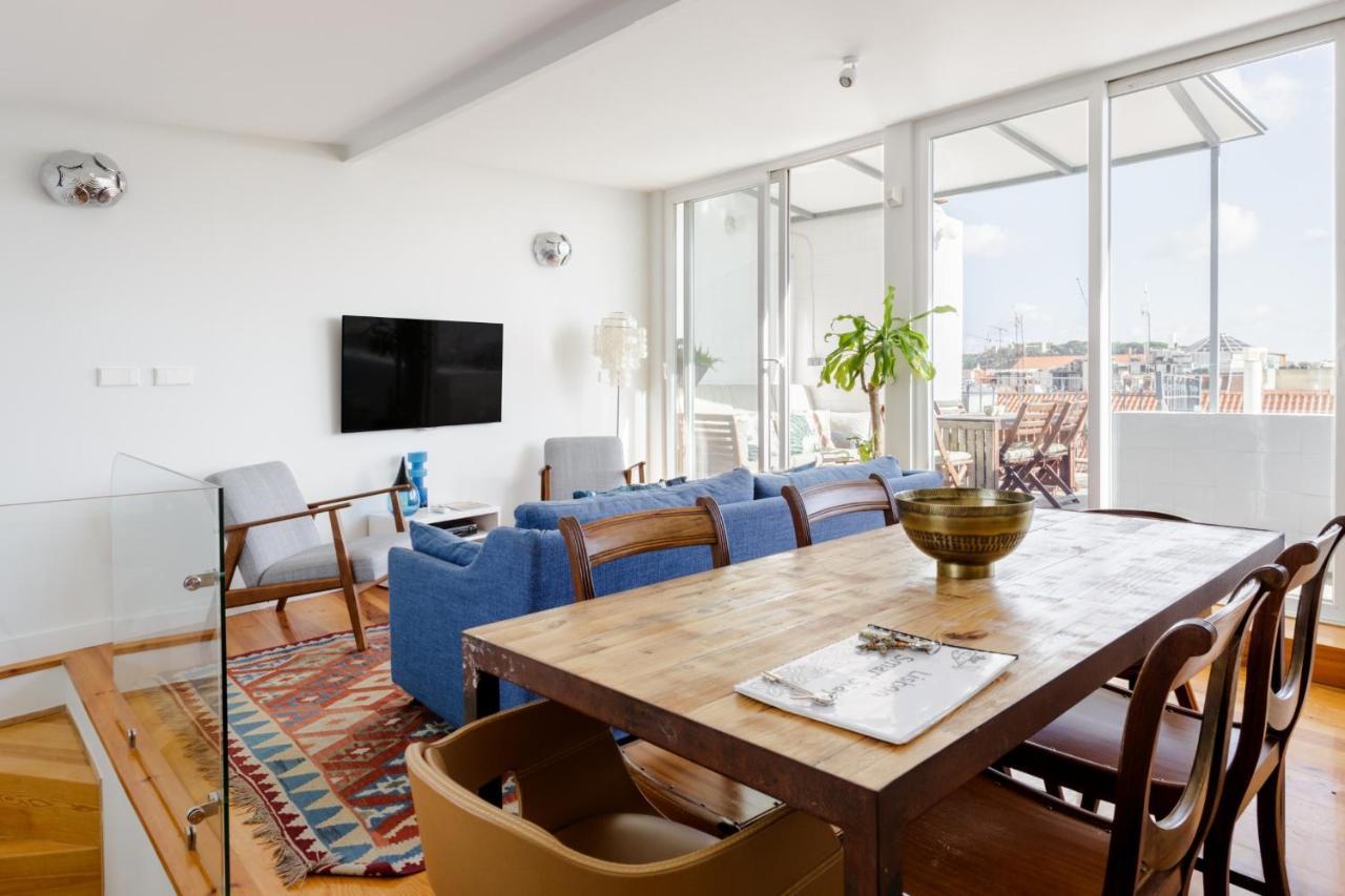 Amazing Rooftop Terrace With River And Historic City View 4 Bedrooms 4 Bathrooms Ac 19Th Century Building Chiado Lisboa Exteriér fotografie