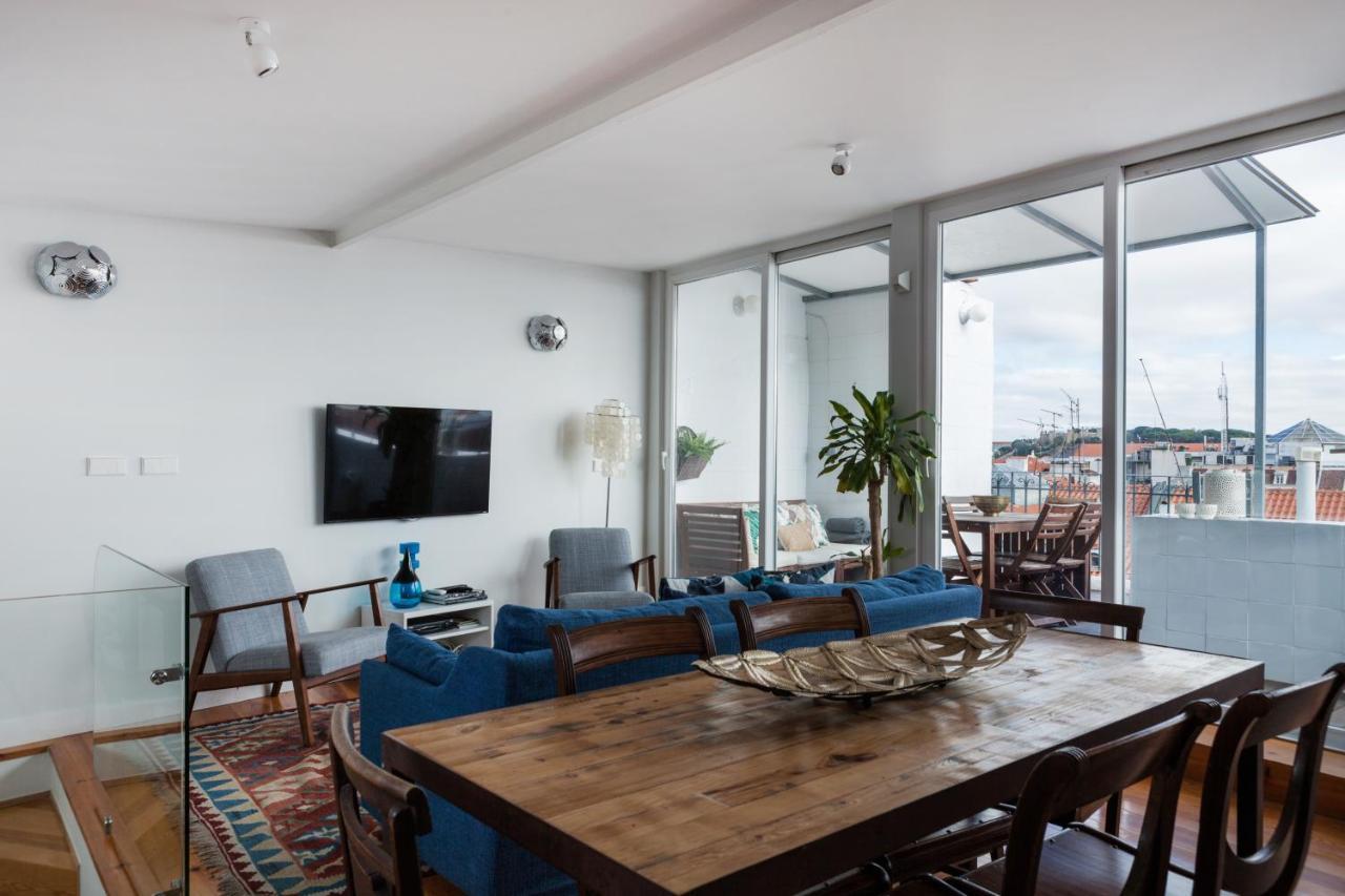 Amazing Rooftop Terrace With River And Historic City View 4 Bedrooms 4 Bathrooms Ac 19Th Century Building Chiado Lisboa Exteriér fotografie