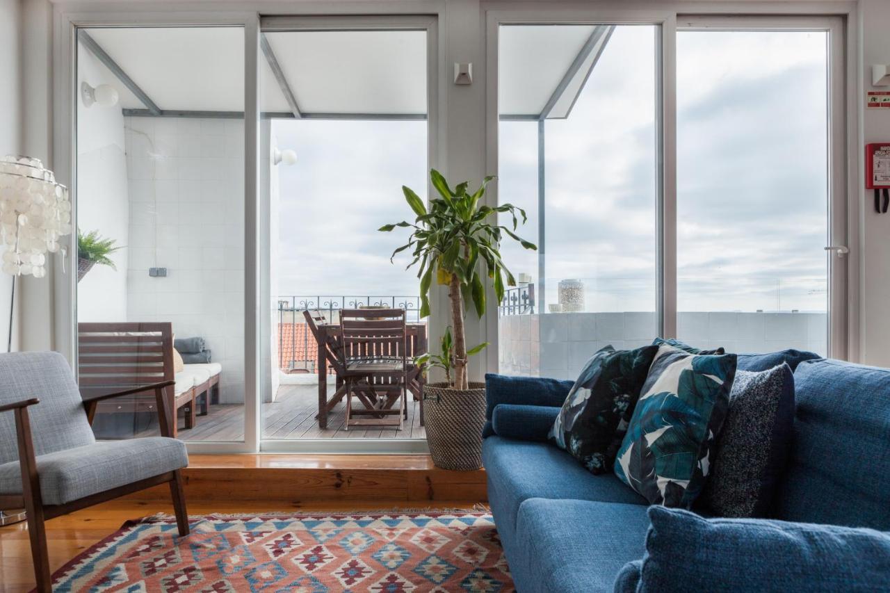 Amazing Rooftop Terrace With River And Historic City View 4 Bedrooms 4 Bathrooms Ac 19Th Century Building Chiado Lisboa Exteriér fotografie